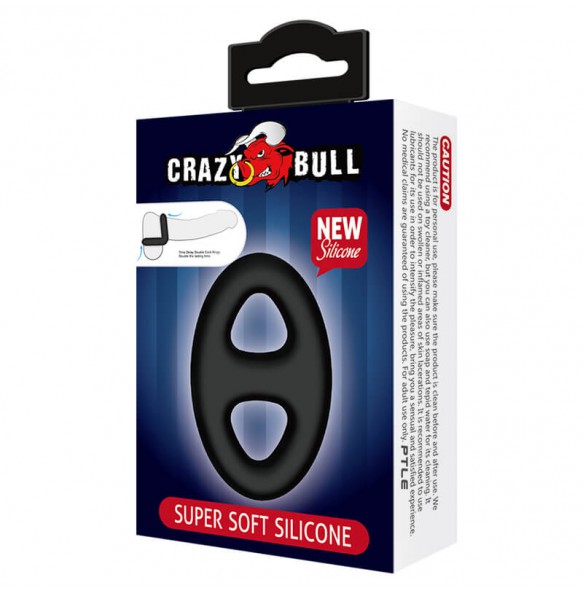 CRAZY BULL - Super Soft Silicon Male Double Loop Delay Cock Rings CRAZY BULL - Super Soft Silicon Male Double Loop Delay Cock Rings